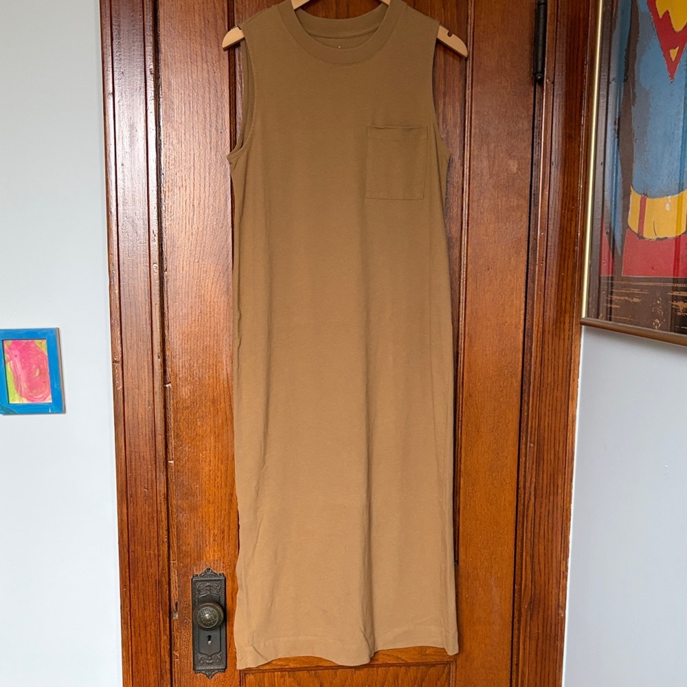 Everlane Sleeveless Brown Midi Dress